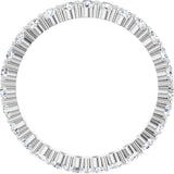 10K Gold Round Lab-Grown Diamond Shared-Prong Eternity Band – 2 mm Stones - White Gold - view 2