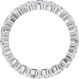 10K Gold Round Lab-Grown Diamond Shared-Prong Eternity Band – 3 mm Stones - White Gold - view 2
