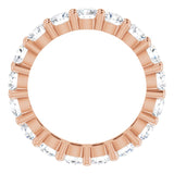 10K Gold Round Lab-Grown Diamond Shared-Prong Eternity Band – 3.5 mm Stones - Rose Gold - view 2