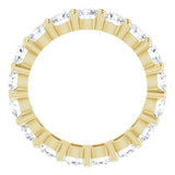 14K Gold Round Lab-Grown Diamond Shared-Prong Eternity Band – 3.5 mm Stones - Yellow Gold - view 2