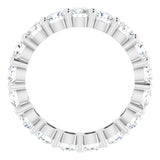 10K Gold Round Lab-Grown Diamond Shared-Prong Eternity Band – 3.5 mm Stones - White Gold - view 2