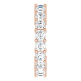 14K Gold Asscher Lab-Grown Diamond Shared-Prong Eternity Band – 3x3 mm Stones - Rose Gold - view 4