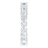 Platinum Asscher Lab-Grown Diamond Shared-Prong Eternity Band – 3x3 mm Stones - view 4
