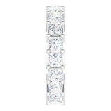 10K Gold Square Lab-Grown Diamond Shared-Prong Eternity Band – 3.25x3.25 mm Stones - White Gold - view 4