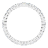 10K Gold Square Natural Diamond Shared-Prong Eternity Band – 1.5x1.5 mm Stones - White Gold - view 2