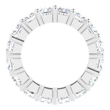 10K Gold Square Lab-Grown Diamond Shared-Prong Eternity Band – 4x4 mm Stones - White Gold - view 2