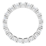 10K Gold Oval Lab-Grown Diamond Shared-Prong Eternity Band – 5x3 mm Stones - White Gold - view 2