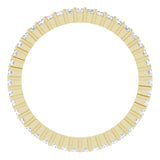 14K Gold Square Natural Diamond Shared-Prong Eternity Band – 1.25x1.25 mm Stones - Yellow Gold - view 2