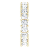 14K Gold Square Lab-Grown Diamond Shared-Prong Eternity Band – 3x3 mm Stones - Yellow Gold - view 4