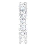 10K Gold Square Lab-Grown Diamond Shared-Prong Eternity Band – 3x3 mm Stones - White Gold - view 4