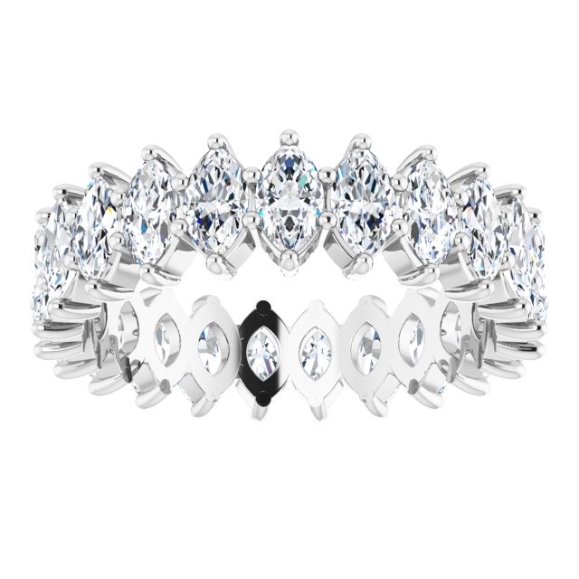 Platinum Marquise Lab-Grown Diamond Shared-Prong Eternity Band – 4.5x2.5 mm Stones - view 3