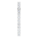 10K Gold Round Lab-Grown Diamond Shared-Prong Eternity Band – 1.7 mm Stones - White Gold - view 4