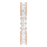 10K Gold Square Lab-Grown Diamond Shared-Prong Eternity Band – 2.5x2.5 mm Stones - Rose Gold - view 4