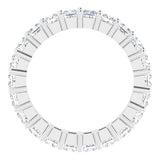10K Gold Square Natural Diamond Shared-Prong Eternity Band – 2.75x2.75 mm Stones - White Gold - view 2
