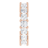 10K Gold Square Lab-Grown Diamond Shared-Prong Eternity Band – 3.5x3.5 mm Stones - Rose Gold - view 4