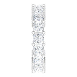 10K Gold Square Lab-Grown Diamond Shared-Prong Eternity Band – 3.5x3.5 mm Stones - White Gold - view 4