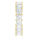 10K Gold Square Lab-Grown Diamond Shared-Prong Eternity Band – 3.75x3.75 mm Stones - Yellow Gold - view 4