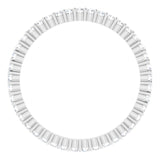 10K Gold Round Lab-Grown Diamond Shared-Prong Eternity Band – 1.3 mm Stones - White Gold - view 2