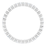 10K Gold Round Natural Diamond Shared-Prong Eternity Band – 1.75 mm Stones - White Gold - view 2