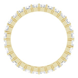 14K Gold Asscher Lab-Grown Diamond Shared-Prong Eternity Band – 2x2 mm Stones - Yellow Gold - view 2