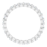 Platinum Asscher Lab-Grown Diamond Shared-Prong Eternity Band – 2x2 mm Stones - view 2