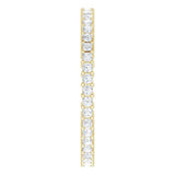 14K Gold Square Lab-Grown Diamond Shared-Prong Eternity Band – 1.25x1.25 mm Stones - Yellow Gold - view 4