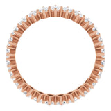 14K Gold Marquise Lab-Grown Diamond Shared-Prong Eternity Band – 4.25x2.25 mm Stones - Rose Gold - view 2