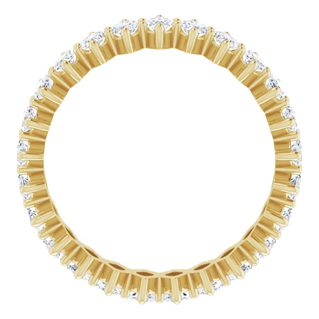 14K Gold Marquise Natural Diamond Shared-Prong Eternity Band – 4.25x2.25 mm Stones - Yellow Gold - view 2