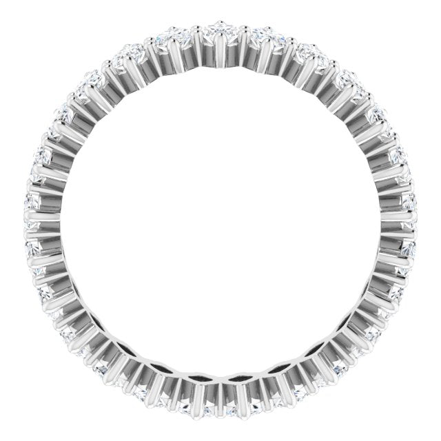 Platinum Marquise Natural Diamond Shared-Prong Eternity Band – 4.25x2.25 mm Stones - view 2