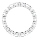 10K Gold Round Natural Diamond Shared-Prong Eternity Band – 3.4 mm Stones - White Gold - view 2