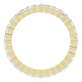 14K Gold Square Natural Diamond Shared-Prong Eternity Band – 1.75x1.75 mm Stones - Yellow Gold - view 2