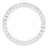 10K Gold Square Natural Diamond Shared-Prong Eternity Band – 1.75x1.75 mm Stones - White Gold - view 2