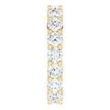 14K Gold Round Lab-Grown Diamond Shared-Prong Eternity Band – 3.4 mm Stones - Yellow Gold - view 4