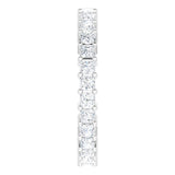 10K Gold Square Natural Diamond Shared-Prong Eternity Band – 2x2 mm Stones - White Gold - view 4