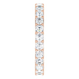 14K Gold Asscher Lab-Grown Diamond Shared-Prong Eternity Band – 2.3x2.3 mm Stones - Rose Gold - view 4