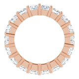 10K Gold Square Lab-Grown Diamond Shared-Prong Eternity Band – 3.5x3.5 mm Stones - Rose Gold - view 2