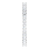 10K Gold Square Natural Diamond Shared-Prong Eternity Band – 1.5x1.5 mm Stones - White Gold - view 4