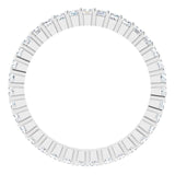 10K Gold Square Lab-Grown Diamond Shared-Prong Eternity Band – 1.5x1.5 mm Stones - White Gold - view 2