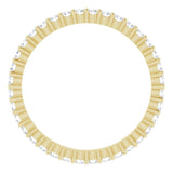 14K Gold Round Lab-Grown Diamond Shared-Prong Eternity Band – 1.5 mm Stones - Yellow Gold - view 2