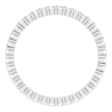 10K Gold Round Lab-Grown Diamond Shared-Prong Eternity Band – 1.5 mm Stones - White Gold - view 2