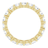 14K Gold Round Lab-Grown Diamond Shared-Prong Eternity Band – 3.2 mm Stones - Yellow Gold - view 2