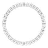 10K Gold Round Natural Diamond Shared-Prong Eternity Band – 1.5 mm Stones - White Gold - view 2