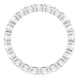 10K Gold Round Lab-Grown Diamond Shared-Prong Eternity Band – 2.75 mm Stones - White Gold - view 2
