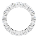10K Gold Oval Lab-Grown Diamond Shared-Prong Eternity Band – 6x4 mm Stones - White Gold - view 2