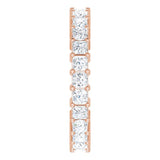 10K Gold Square Natural Diamond Shared-Prong Eternity Band – 2.25x2.25 mm Stones - Rose Gold - view 4