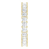 14K Gold Square Natural Diamond Shared-Prong Eternity Band – 2.25x2.25 mm Stones - Yellow Gold - view 4