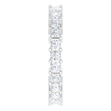10K Gold Square Lab-Grown Diamond Shared-Prong Eternity Band – 2.25x2.25 mm Stones - White Gold - view 4