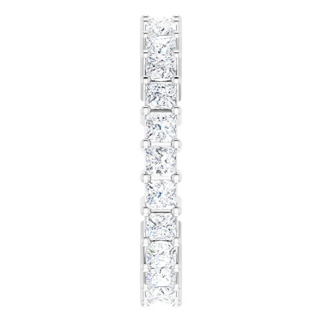 10K Gold Square Lab-Grown Diamond Shared-Prong Eternity Band – 2.25x2.25 mm Stones - White Gold - view 4