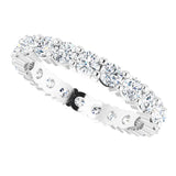 10K Gold Round Lab-Grown Diamond Shared-Prong Eternity Band – 2.75 mm Stones - White Gold - view 5