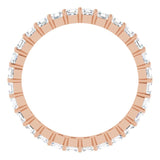 14K Gold Asscher Lab-Grown Diamond Shared-Prong Eternity Band – 2x2 mm Stones - Rose Gold - view 2